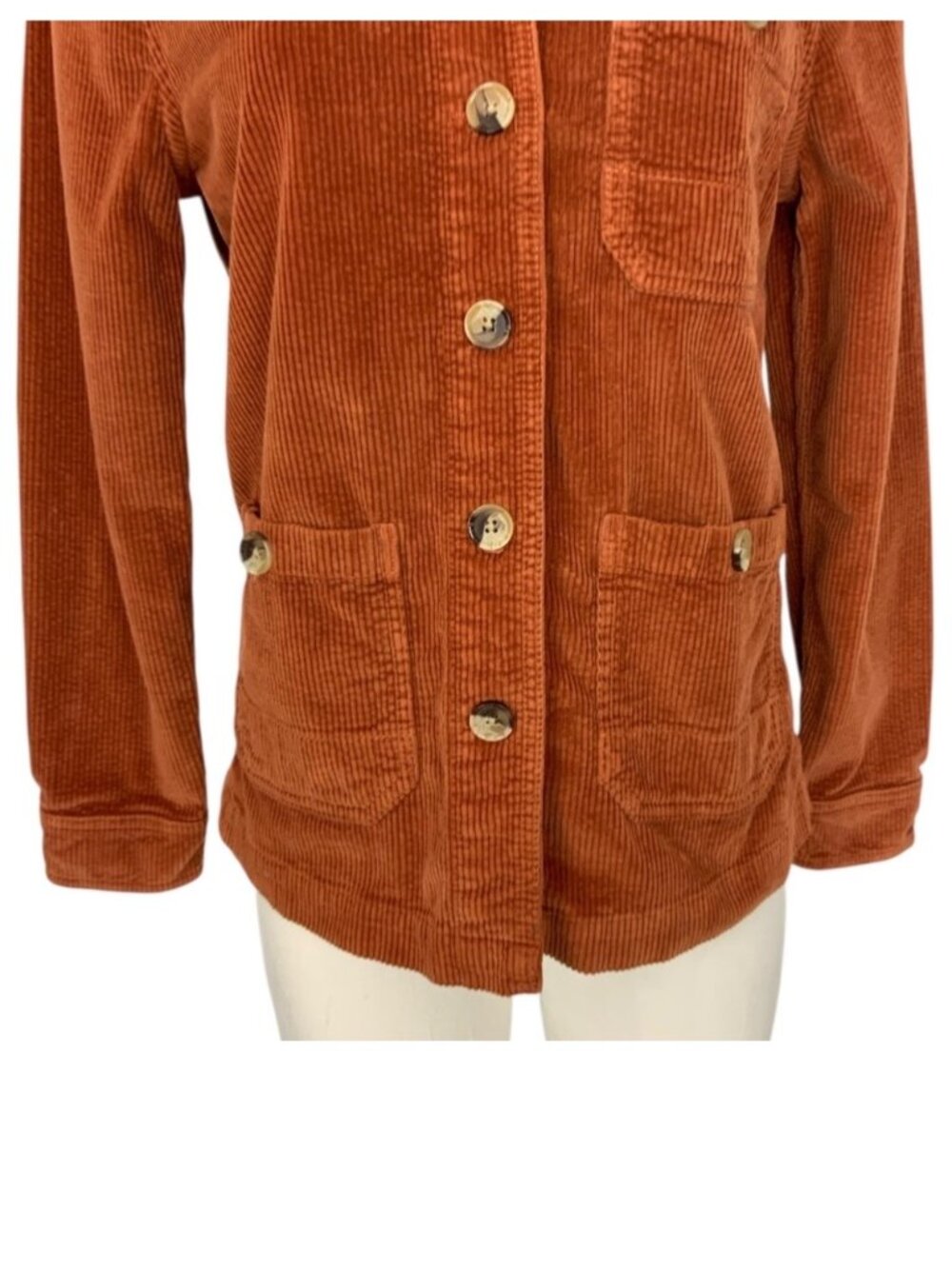 Faherty Studio Corduroy Chore Jacket XS Gingerbread - Picture 13 of 16